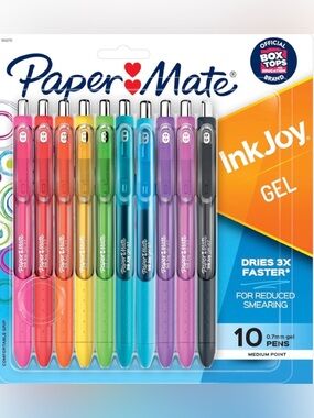 Paper Mate InkJoy Gel Pens, Medium Point, Assorted Colors, 10 Count, NEW SEALED
